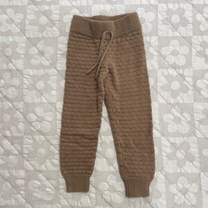 Jamie Kay Cozy Brown Cotton Knit Joggers